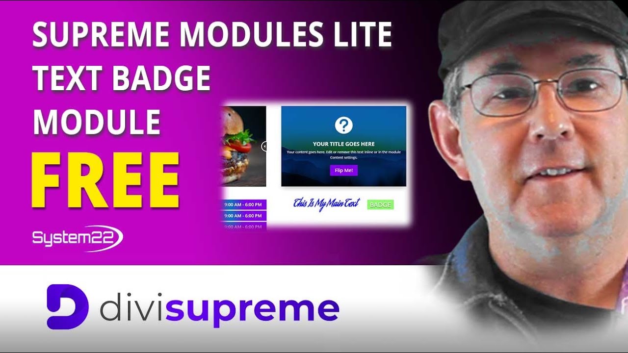 Divi Supreme Modules Lite Free Text Badge Module 👍