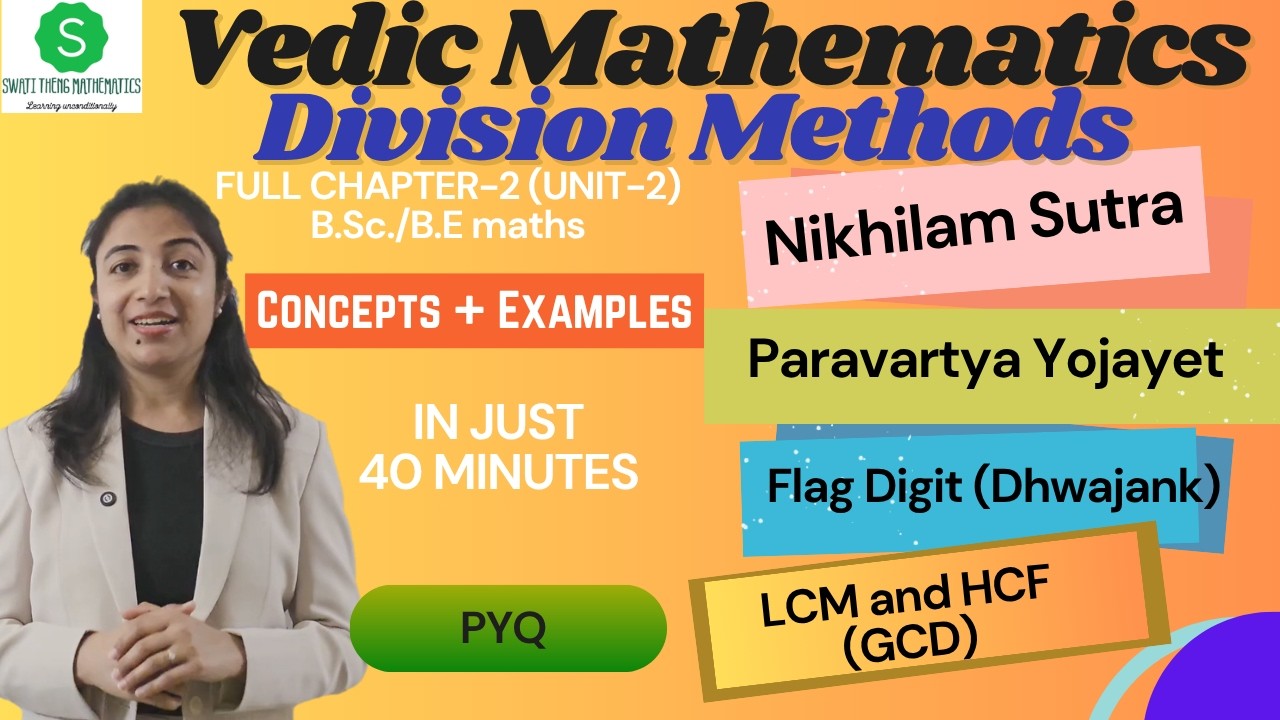 Vedic Maths: Division Methods + GCD–LCM | Nikhilam, Paravartya, Dhwajank | RTMNU B.Sc/B.E Math | PYQ