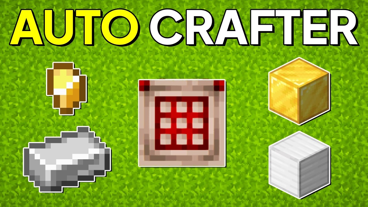 Minecraft Automatic Crafter for IRON and GOLD Farms 1.21
