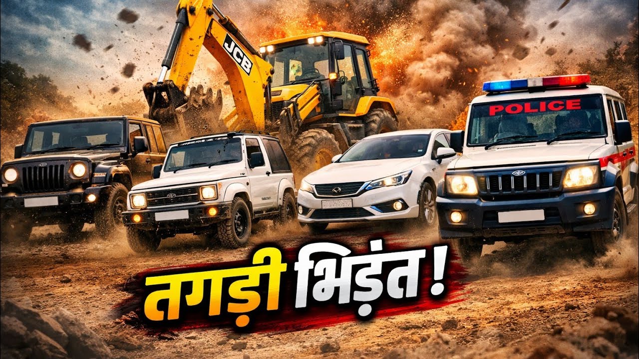 Mini Thar mini jipsi mini jcb mini car 🚗 mini police car 🚓 // comedy ke sath children ke liye 