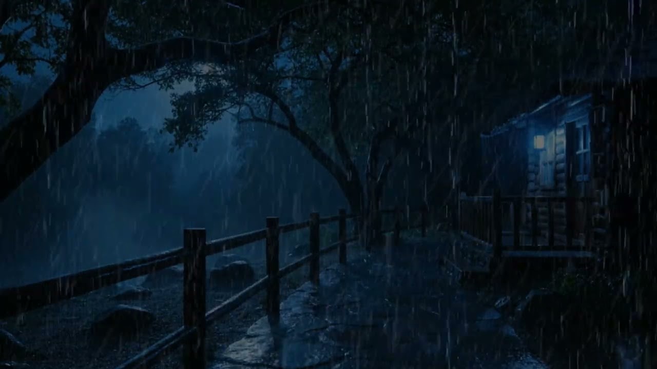 DEEP SLEEP GUARANTEED 😴 Endless Rain on a Hidden Forest House