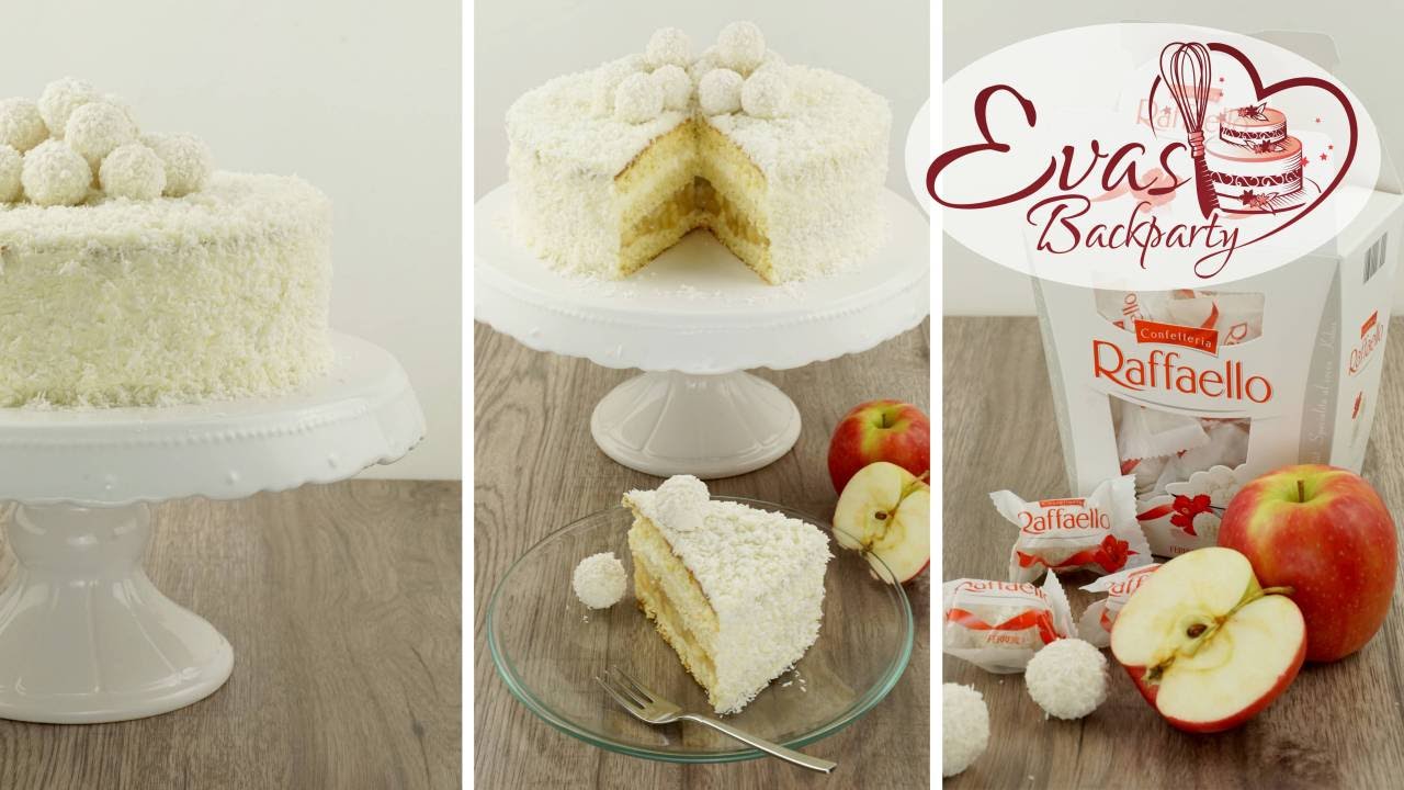 Raffaello-Torte mit Apfel / Apfel-Raffaello-Torte / Backen evasbackparty