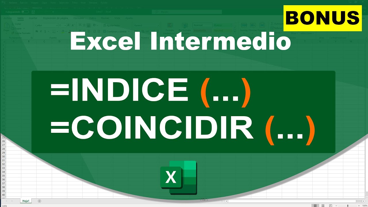 Función Indice y Coincidir en Excel