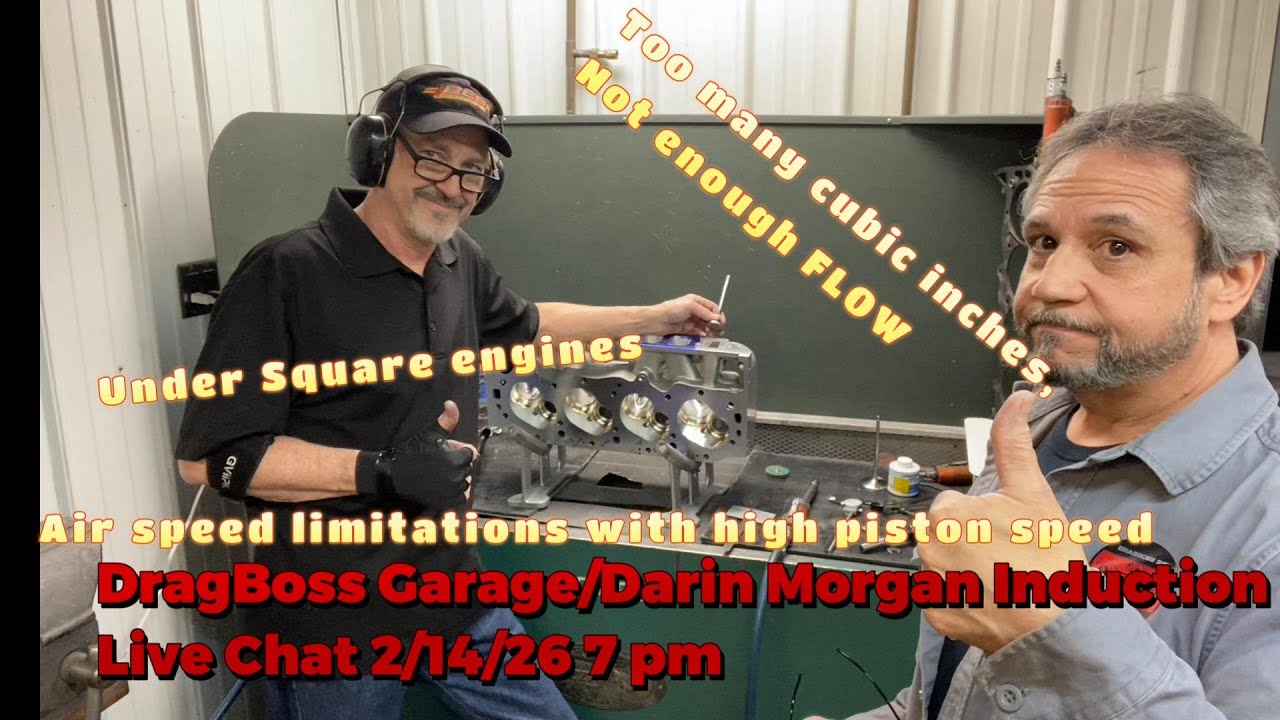 DBG/DMI Live Chat 2/14/26 at 7pm.est Too many Cubic inches, not enough airflow, Under square engines
