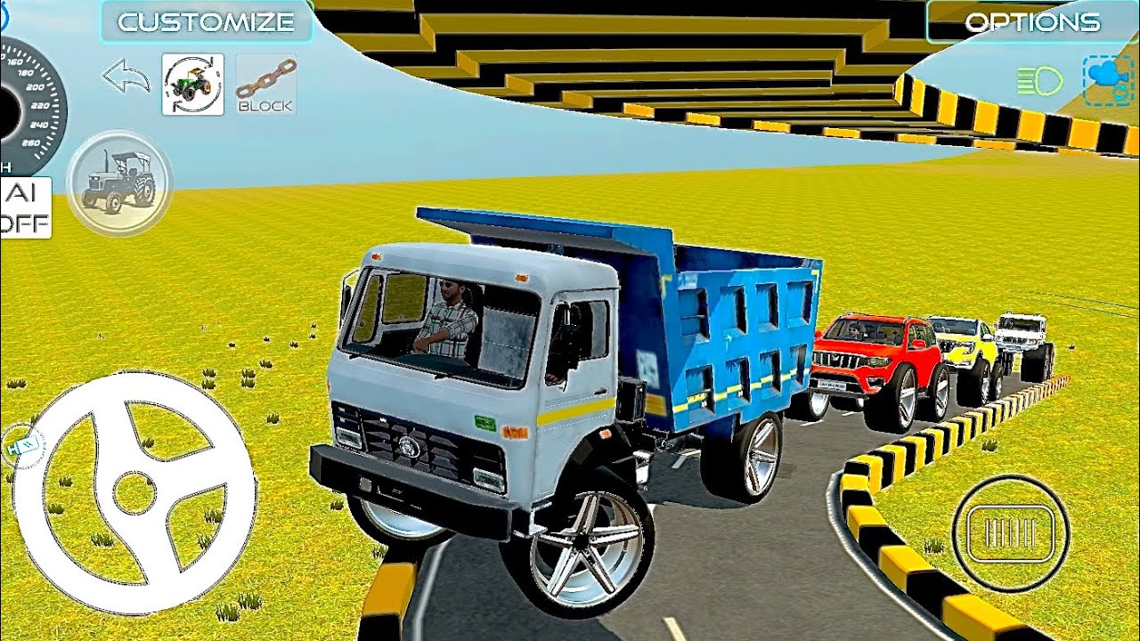 🔥Drive Car and Unloading Stone From Dumper Truck in Game#scorpio #thar #bolero#car#4x4#gaming Ep40