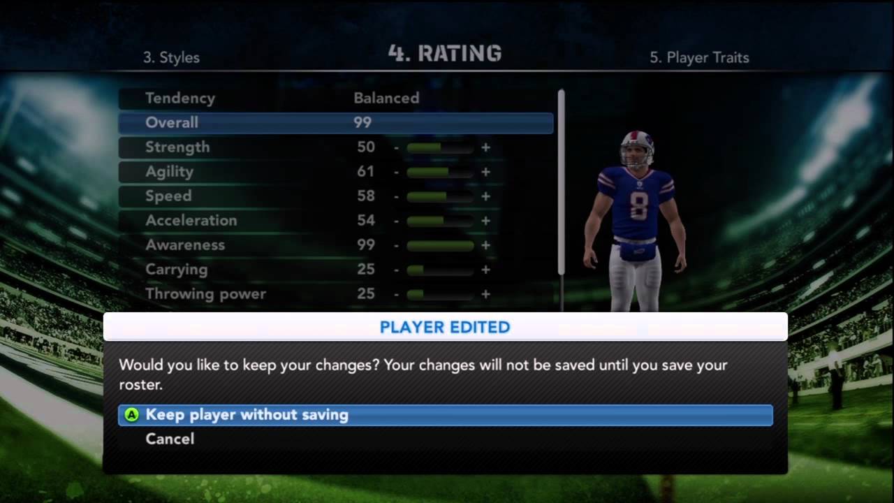 Madden 12 - Changing Player Potential In Franchise Mode