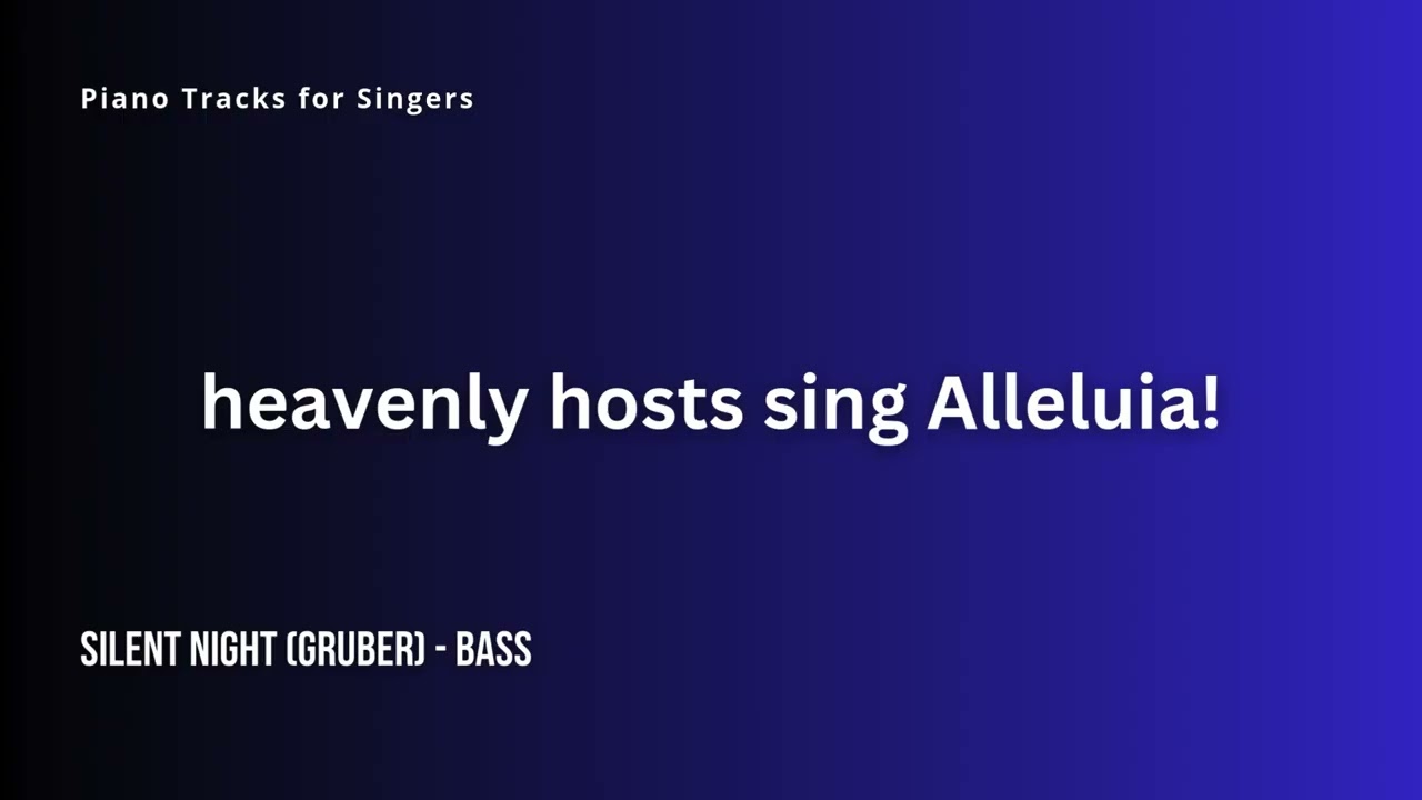 Silent night (Gruber) - Bass Learning / Karaoke / Lyrics Track