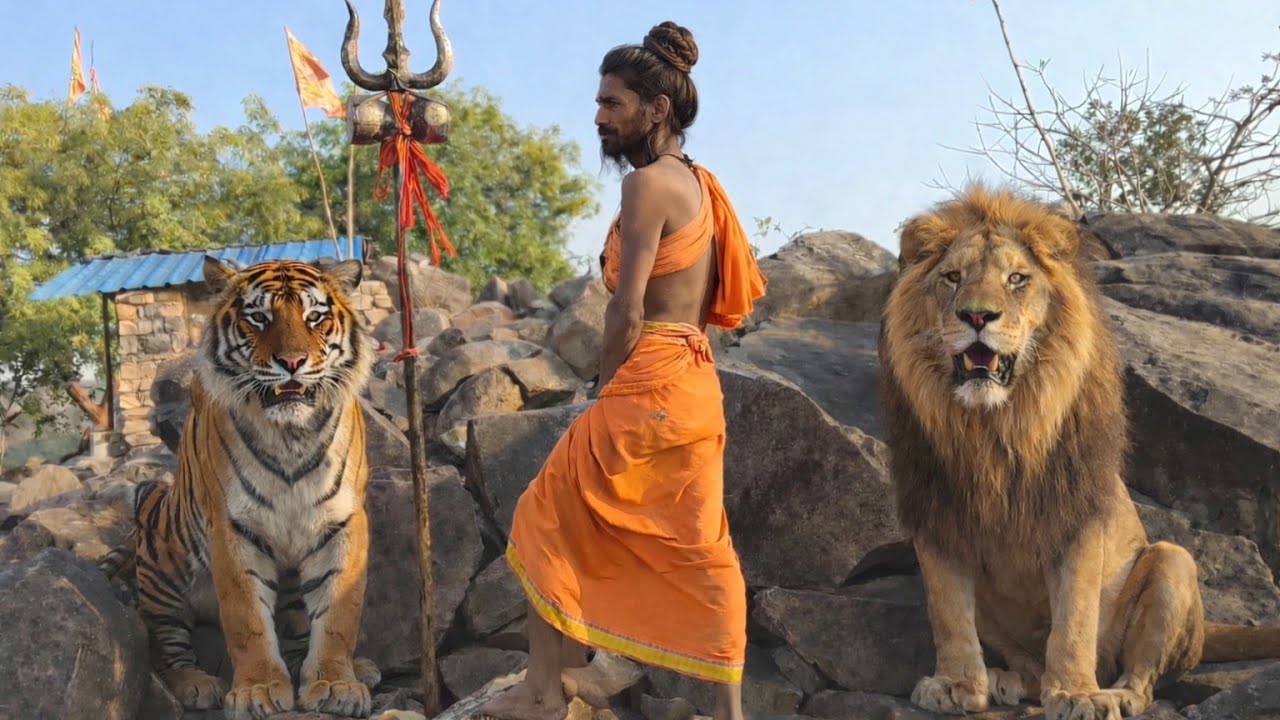 चित्रकूट के जंगल में जंगली जानवरों के बीच।। संत की घोर साधना।।