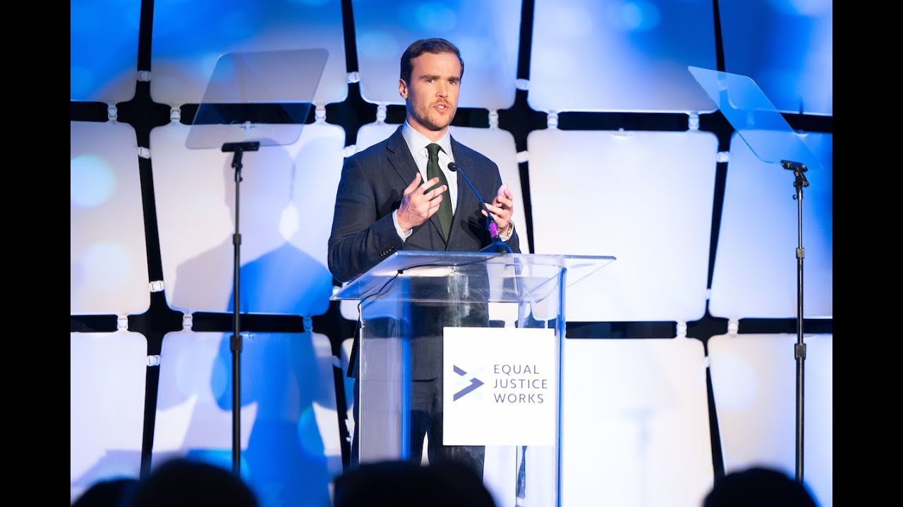 2024 Equal Justice Works Fellow Malcolm Lloyd Speaks at the Scales of Justice