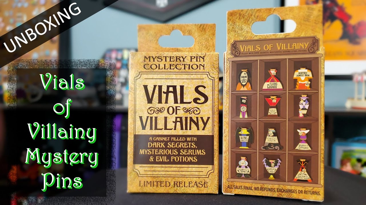 Disney Pin Unboxing | Vials of Villainy Mystery Pins