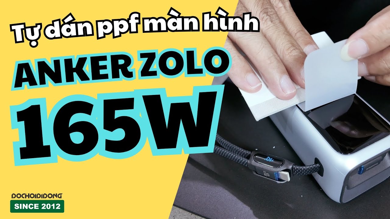 Cách mình tự dán ppf màn hình sạc dự phòng Anker Zolo 165W (A1695) siêu dễ!