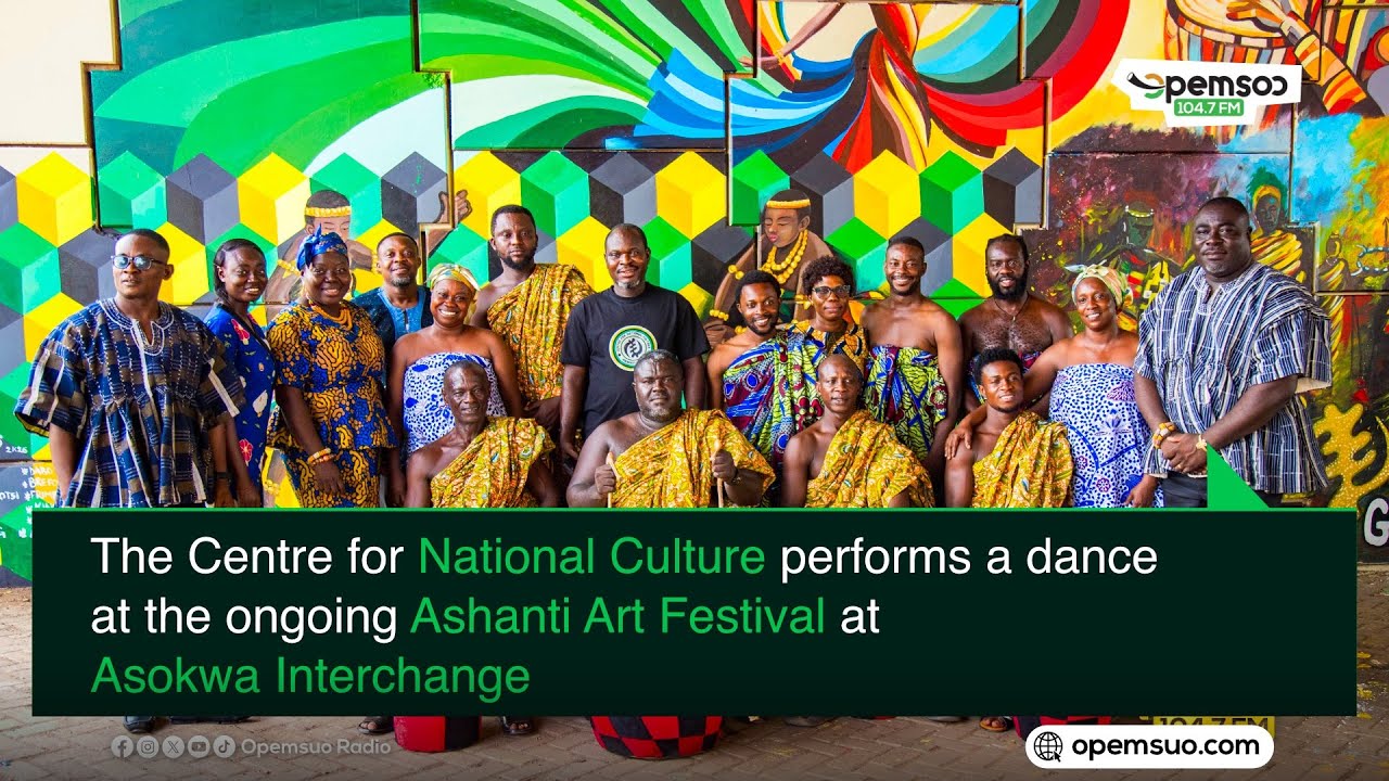Centre for Nat&rsquo;l Culture performs a dance at the ongoing Ashanti Art Festival at Asokwa Interchange
