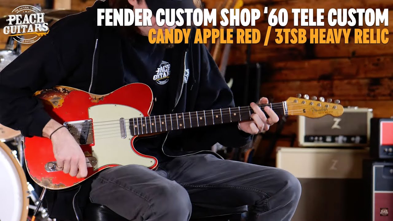No Talking...Just Tones | Fender Custom Shop '60 Tele Custom Heavy Relic Aged Candy Apple Red / 3TSB