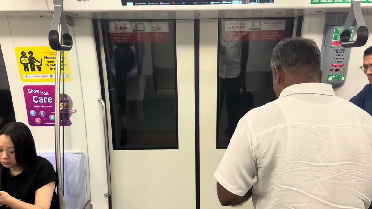 SBST Alstom C751A Set 7043/7044, Ride From Kovan To Hougang.