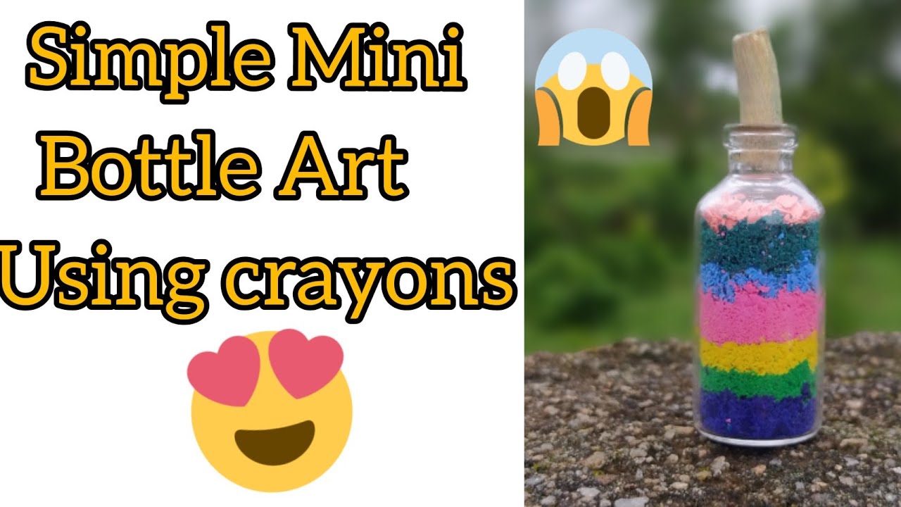 Very Very Simple Mini bottle Art/ Colorful Sand Art At home/Made With Crayons/DIY /MR.TECH BY H&H