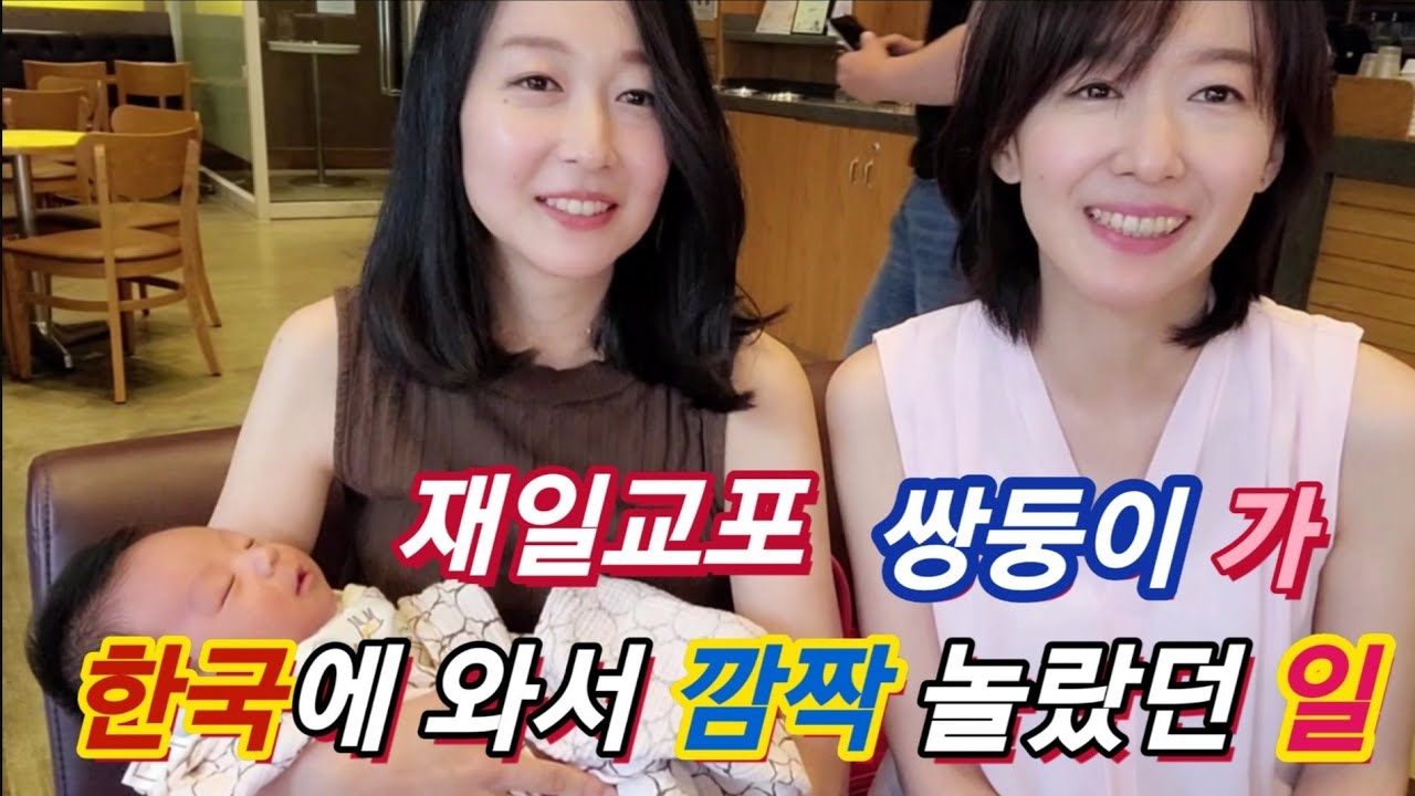 【한일부부?/한일커플 】쌍둥이자매 수다  / 한국에 와서 깜짝 놀랐다!!!