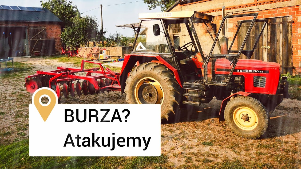 Wyciaganie kamieni i talerzowanie w burze!! Lilla harrie + Zetor 5011