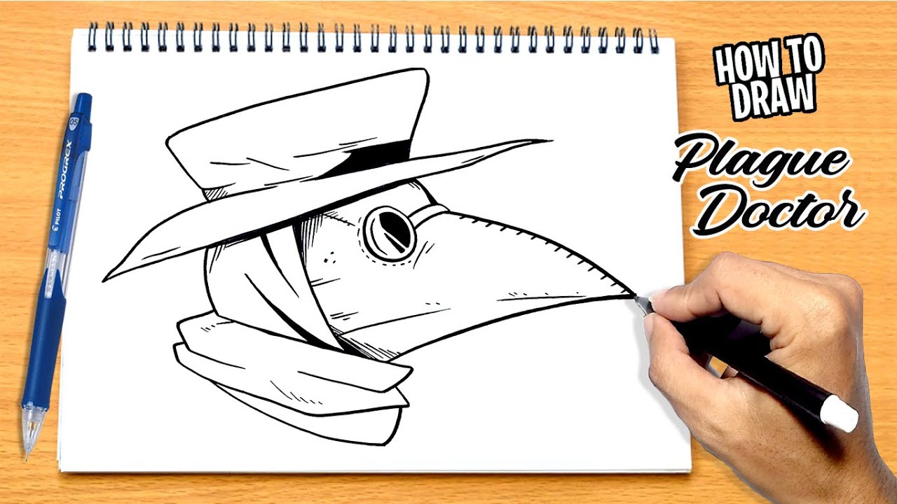 How to draw Plague Doctor