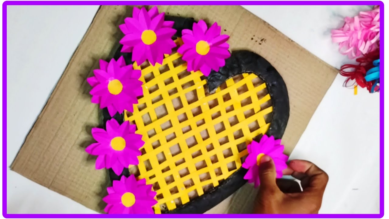 🌸 Easy Paper Wall Hanging Craft ✂️ | Best Out of Waste ♻️ | Home Decoration 🏠
