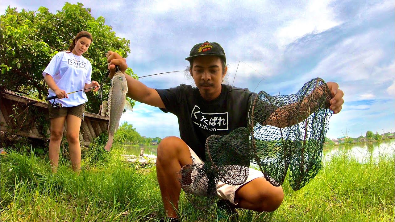 Pond DATE with my Girlfriend, FROG CASTING & Itlog na Pula + Beer for Lunch - Y2E13