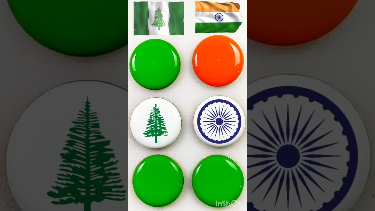 Amazing Norfolk Island 🇳🇫 + India 🇮🇳 Coin Art | flag art | 