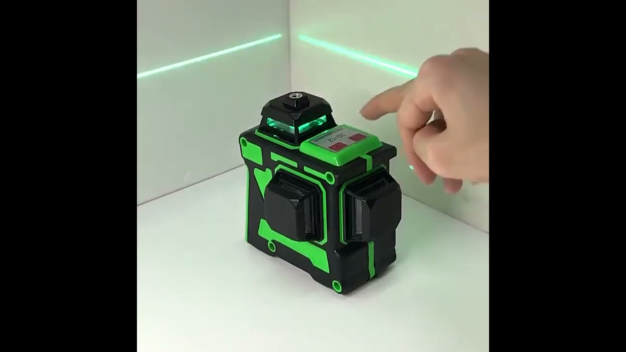N&iacute;vel A Laser Auto Nivelamento Com 12 Linhas 3D Luz Verde - #shorts
