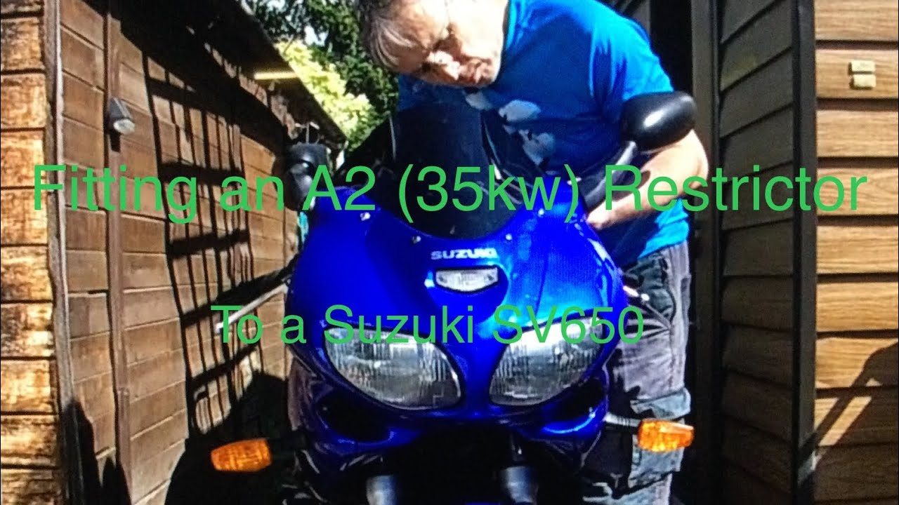 How to Fit an A2 (35kw) Restrictor to a Suzuki  SV 650 motorcycle maintenance