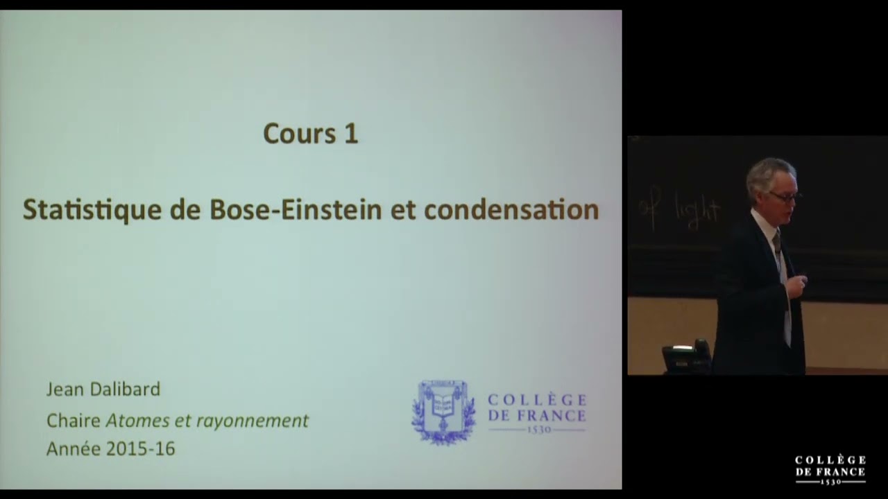 Cohérence quantique et superfluidité dans les gaz atomiques (1) - Jean Dalibard (2015-2016)