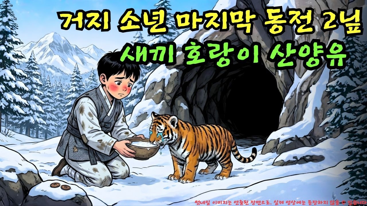 👉 마지막 동전 2닢으로 굶주린 새끼 호랑이에게 산양유를 사준 거지 소년… 이 선택은 과연 위험하지 않을까?ㅣ옛날이야기 ㅣ민담 ㅣ오디오북ㅣ전설ㅣ설화 ㅣ야담
