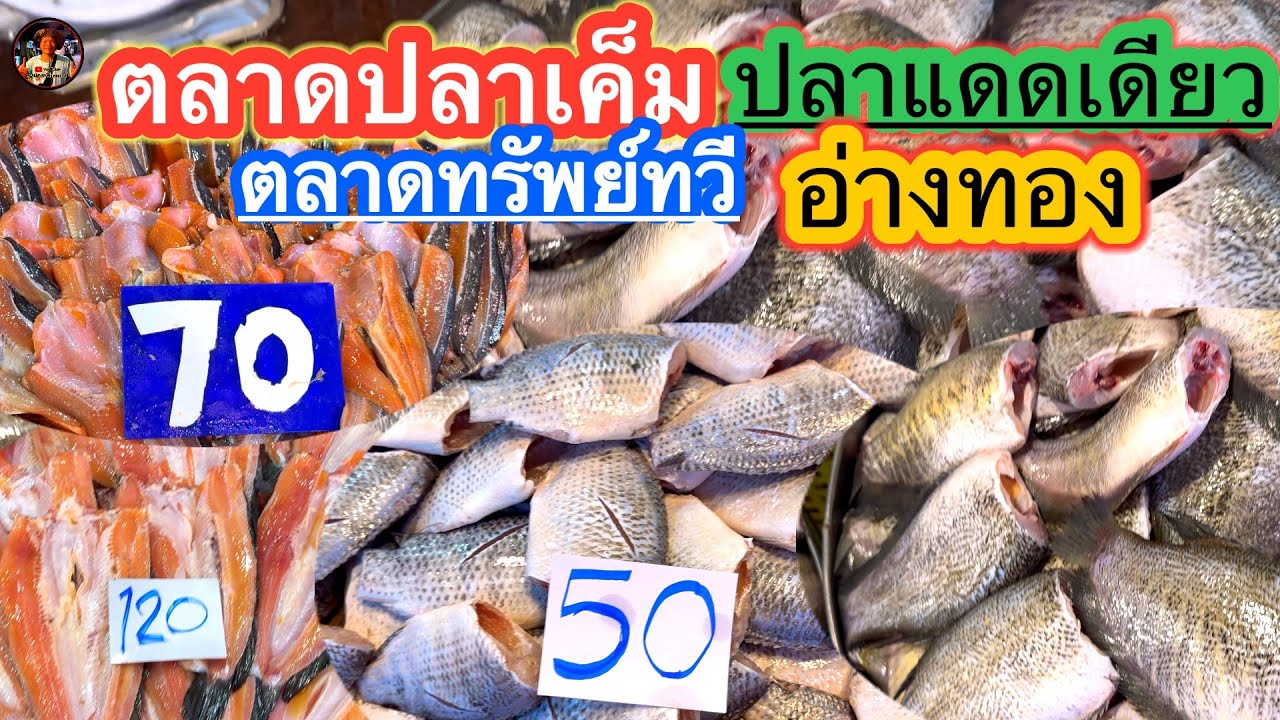 #ตลาดปลาเค็ม #ปลาแดดเดียว #ขายปลีกและส่งราคาโคตรถูก #ตลาดทรัพย์ทวี #จังหวัดอ่างทอง #ลุงน้อยchannel
