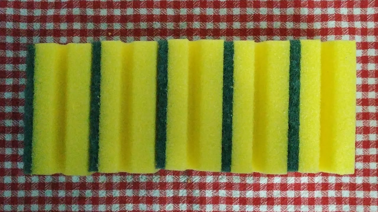 ×5 Kitchen Sponges Dry Slicing & Whole Ripping | Sponge ASMR