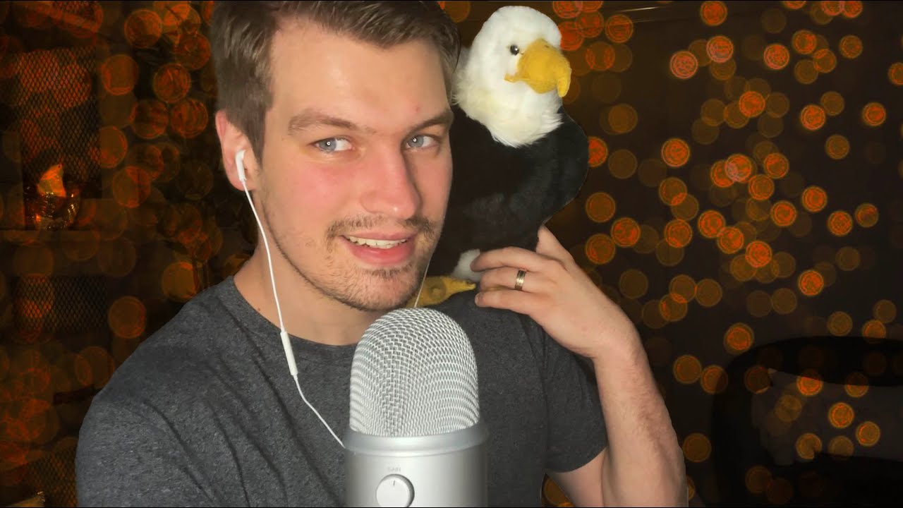 ASMR Show & Tell Eagle Collection (Clicky Male Whispers, Mouth Sounds & Over Explaining)