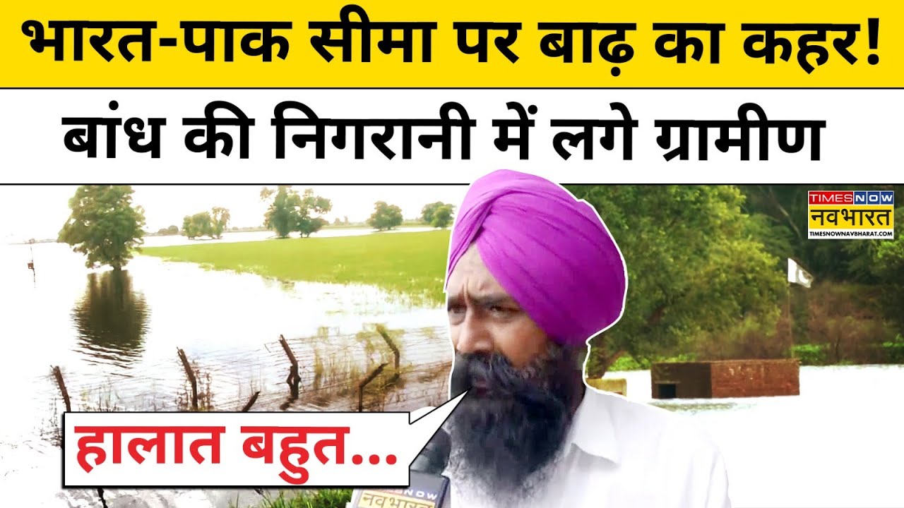 Punjab Flood Crisis: भारत-पाक सीमा पर बाढ़ का असर ! | India Pakistan Border | Flood Situation | TNN
