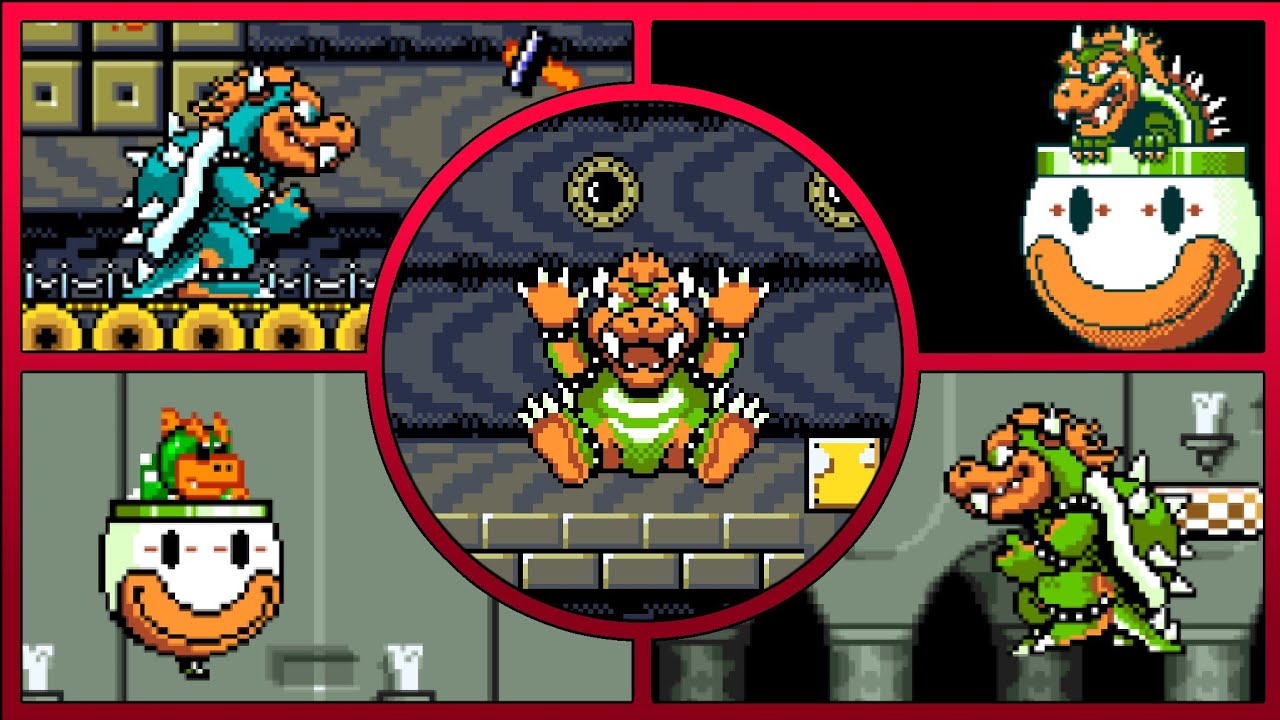 Super Mario World: 30th Anniversary Edition - All Bosses (Hard Mode)