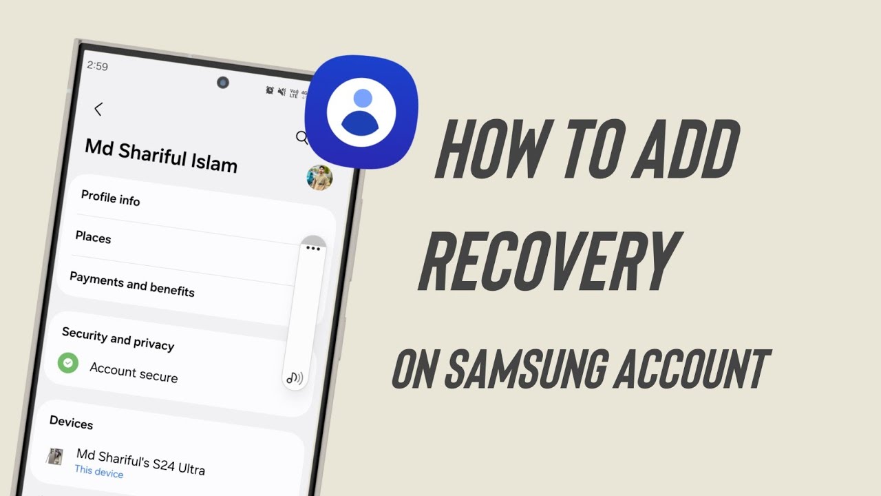 How to Add Samsung Account Recovery Methods 2025