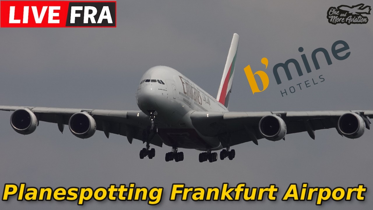 🔴Live Friday Planespotting Frankfurt Airport b'mine Hotel Top View🛫