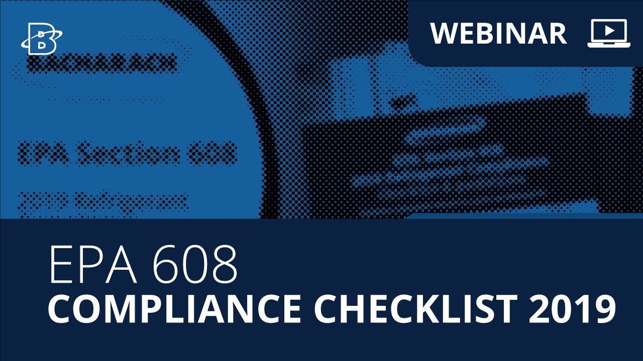 EPA 608 Compliance Checklist 2019 | Webinar