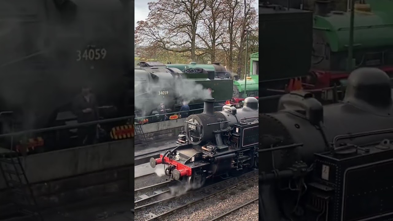 Ivatt 2MT 41312 pulling into ropley station (the watercress line)