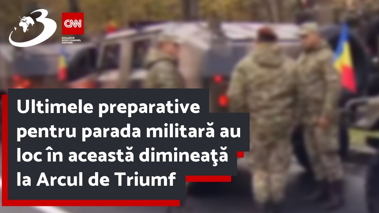 Ultimele preparative pentru parada militară au loc în această dimineaţă la Arcul de Triumf