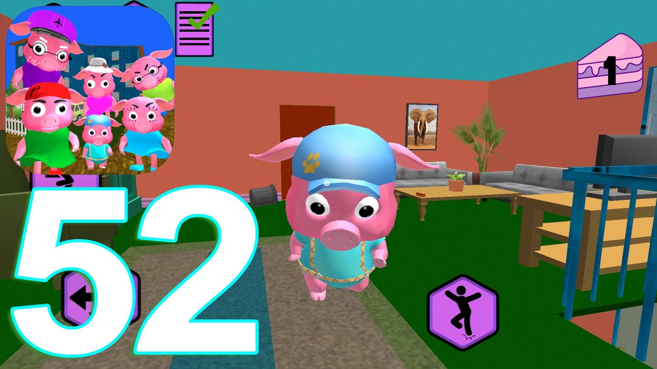 Piggy Neighbor family escape obby house 3D Gameplay Walkthrough Part 52 (IOS/Android)