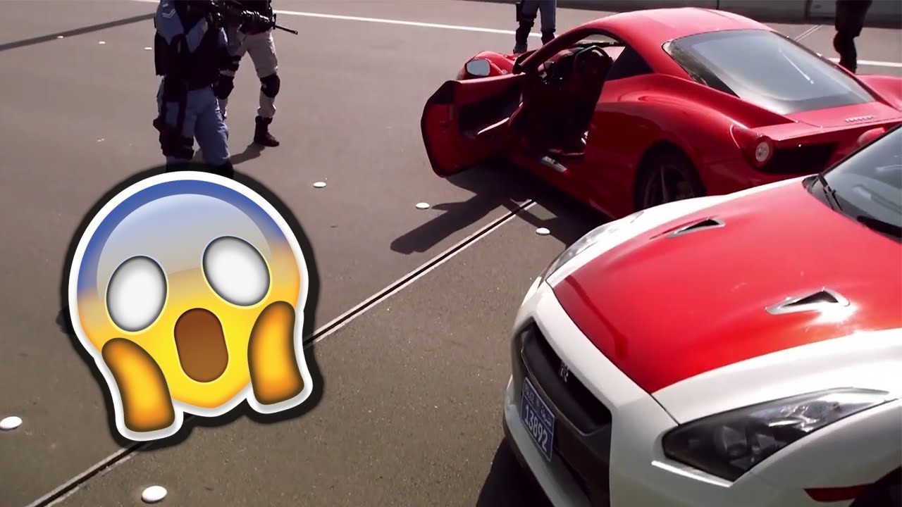ABU DHABI POLICE CAR CHASE – Ferrari 458 VS Nissan GT-R – [English]