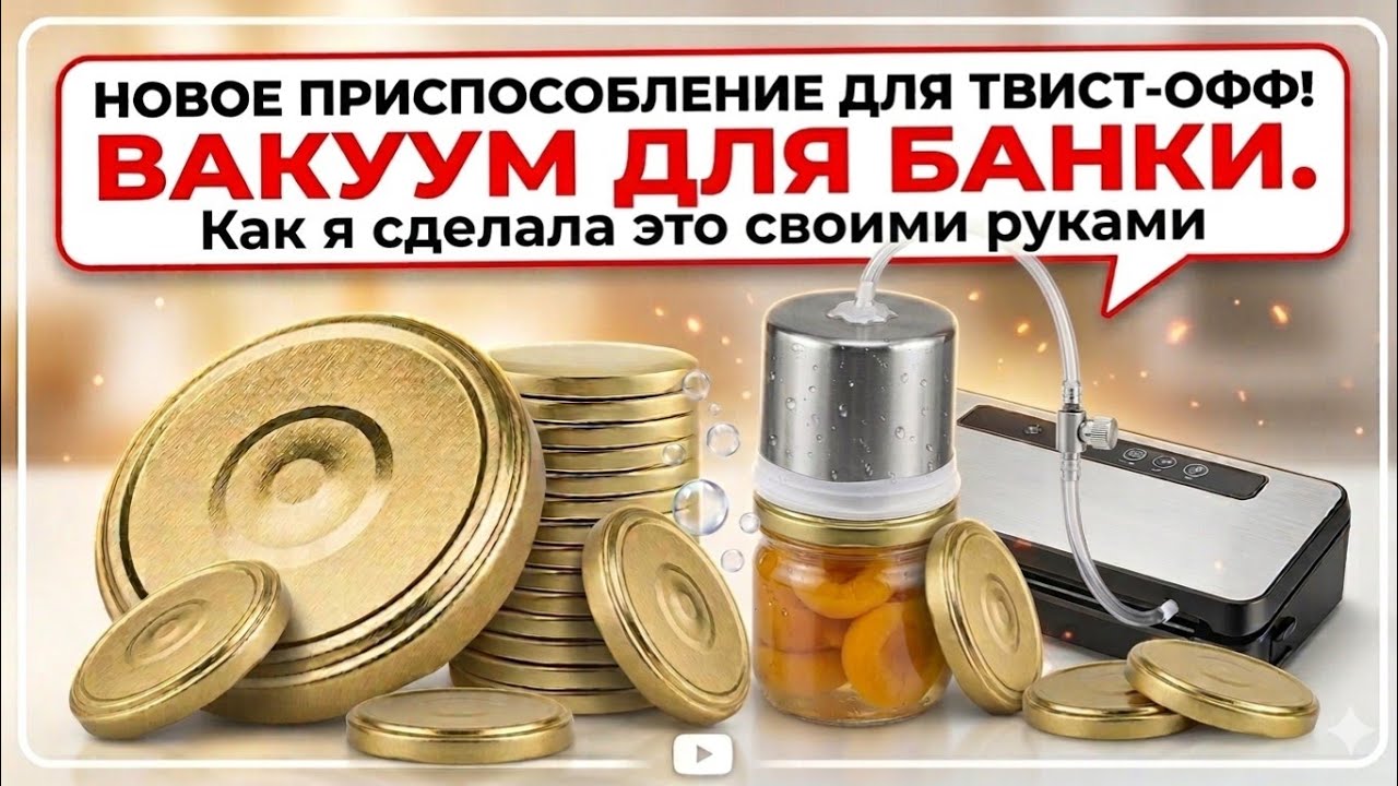 Приспособление для вакуумации банок своими руками! Device for vacuuming jars #своимируками #vacuum  