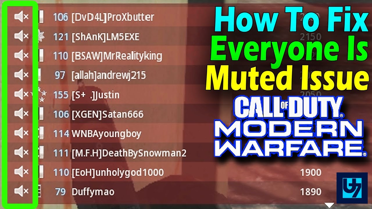 Everyone Is Muted Modern Warfare (How To Fix) - Call of Duty