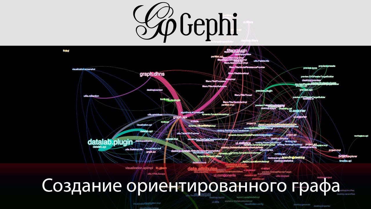 Gephi создание графа