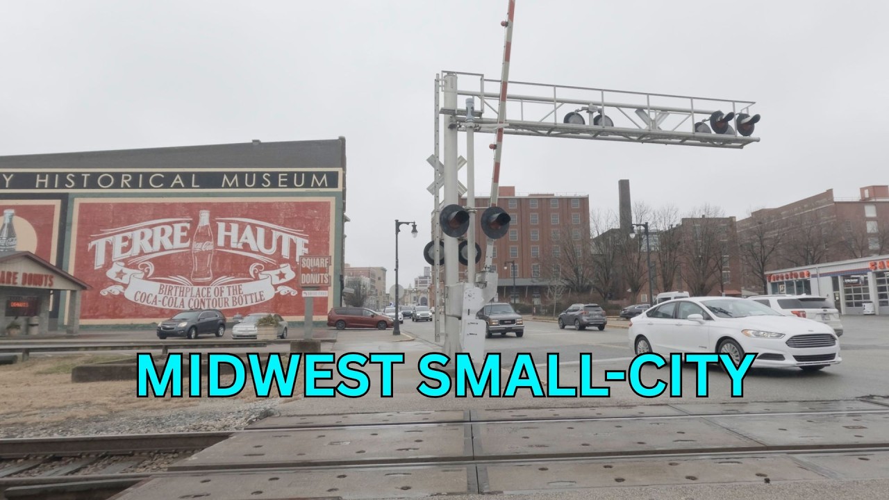 Downtown Terre Haute, Indiana Walking Tour | Wabash Ave in 4K