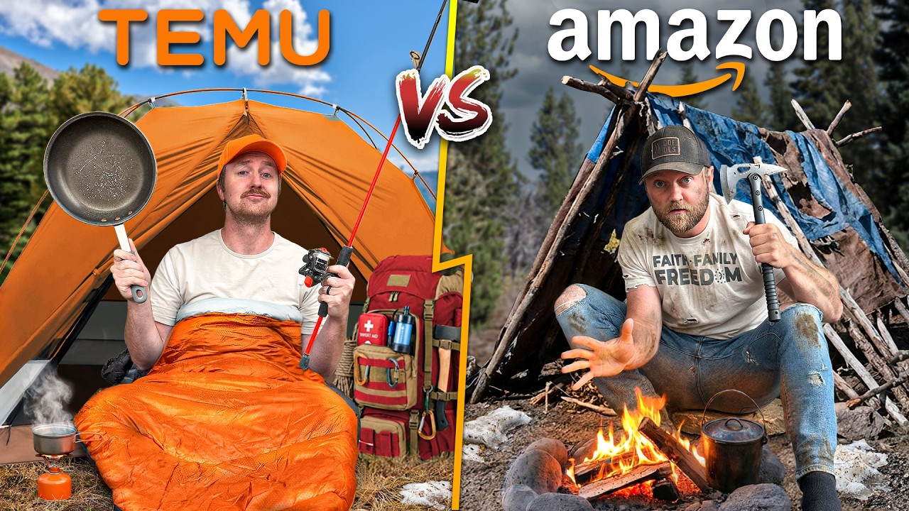 Temu vs. Amazon - $150 Overnight Survival Challenge!