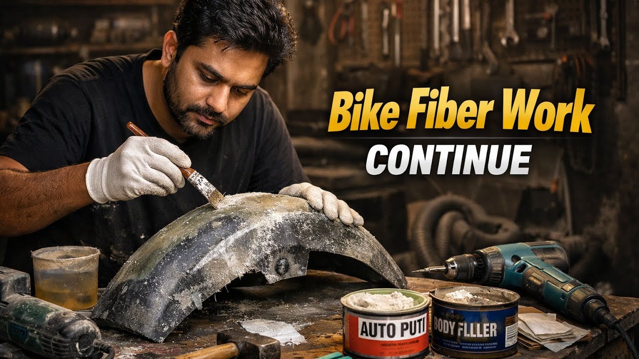 New bike fiber work 🛵 