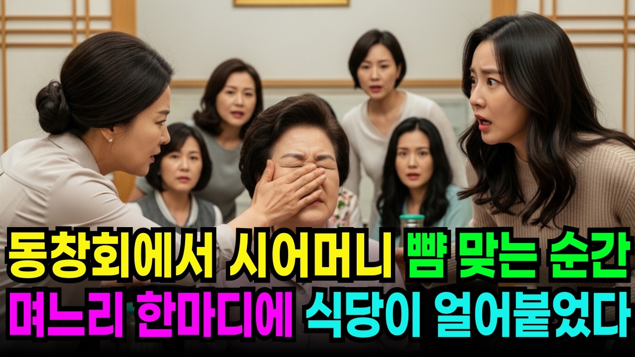 동창회에서 시어머니 뺨 맞는 순간,  며느리가 