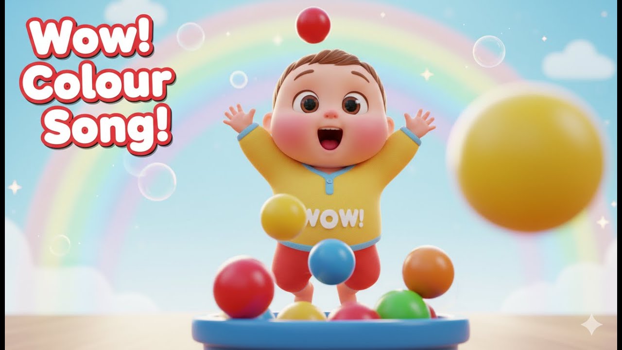 Colour Song 🌈 Color Balls Song for Kids | Nursery Rhymes