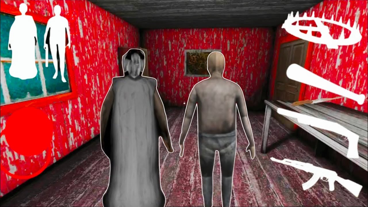 PLAYING AS GRANNY AS GRANDPA SEVAR ESCAPE || GRANNY RAD MOD BY GABZIN || GRANNY RED HO GAYI 😱😱